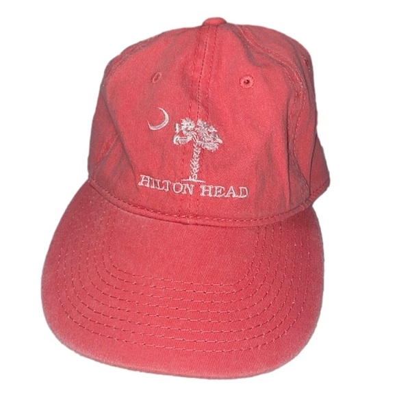 Hilton Head island Embroidered dad cap baseball hat slouchy worn hook and loop - Picture 1 of 9